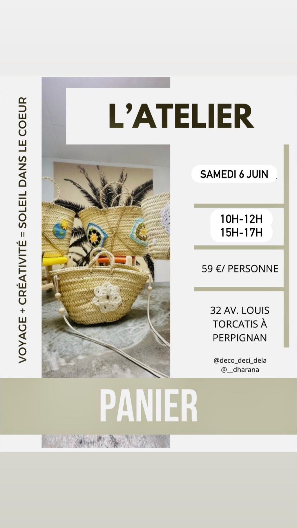 15h-17h Atelier panier- Samedi 6 juin