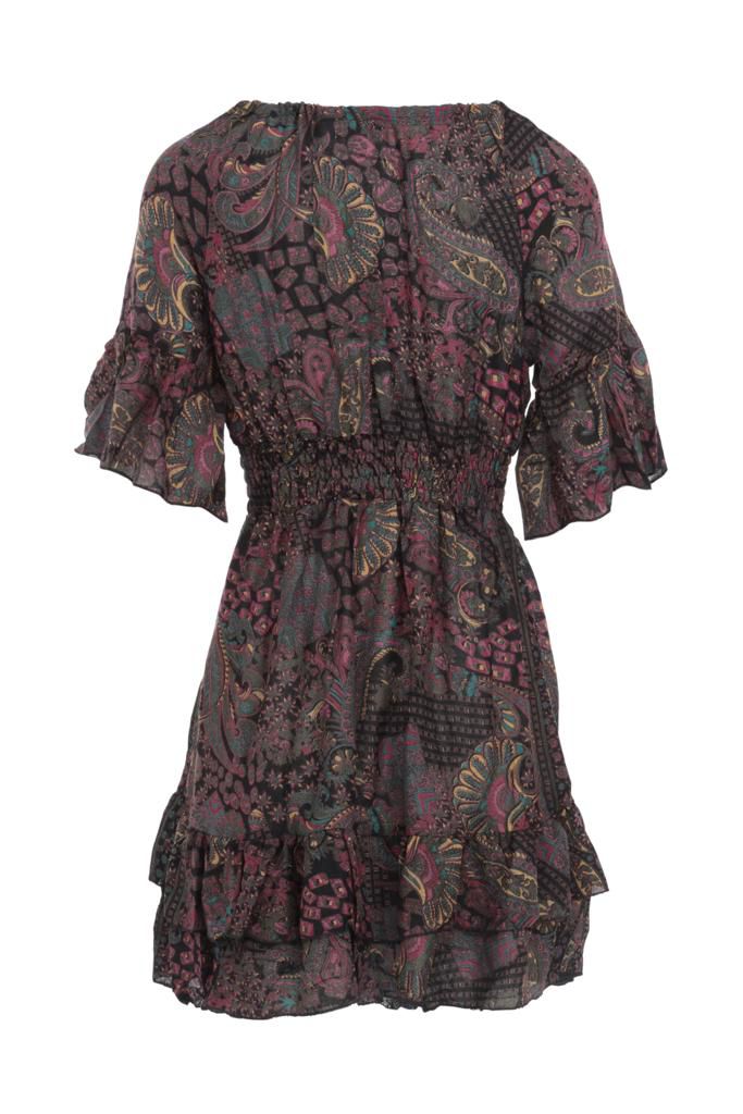 Robe courte cintrée à la taille bohème 3