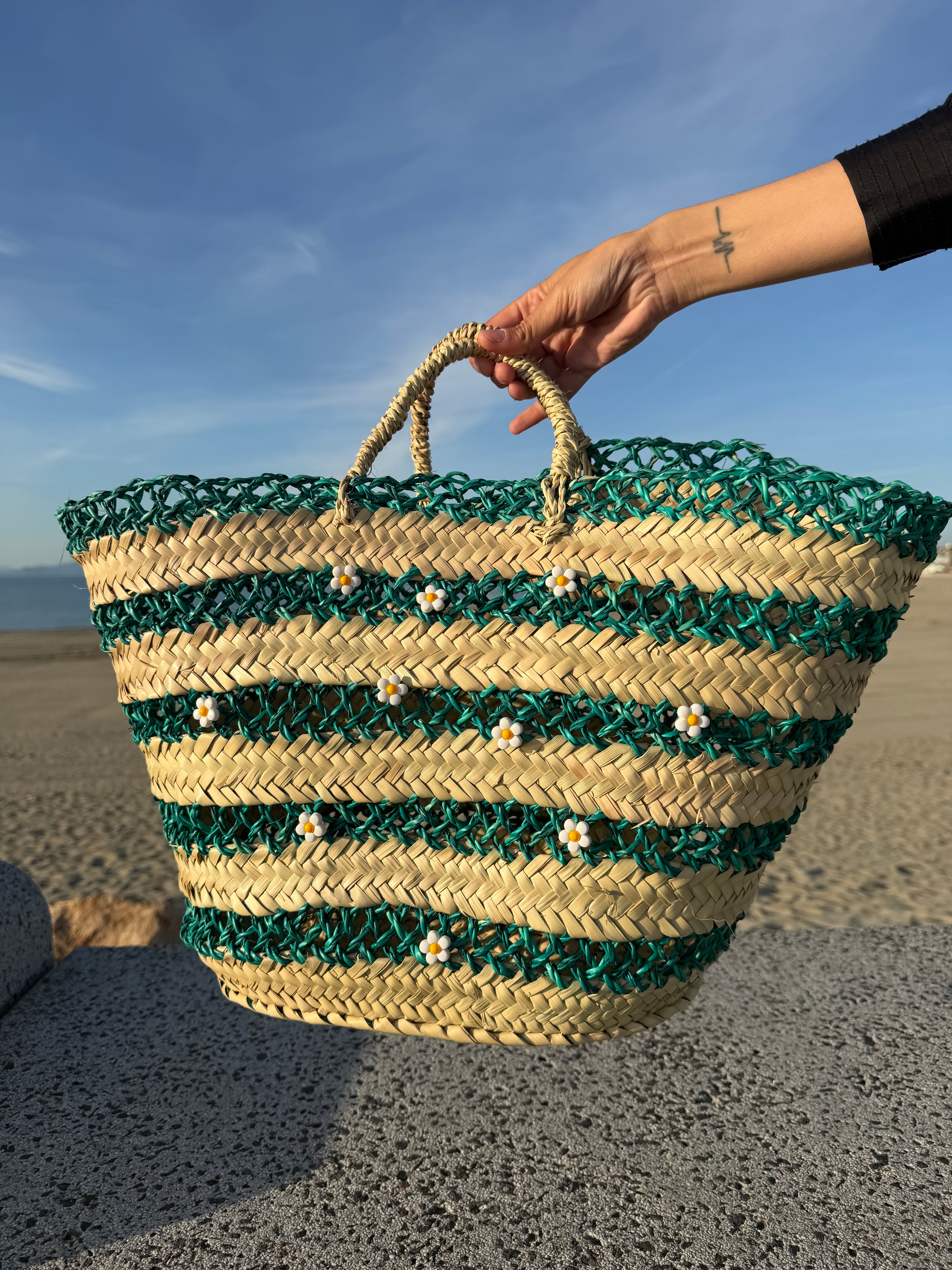 Panier marguerite bouton