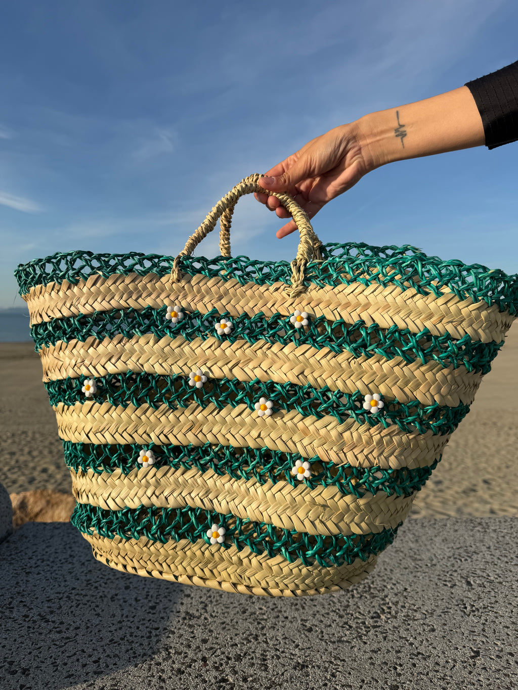 Panier marguerite bouton