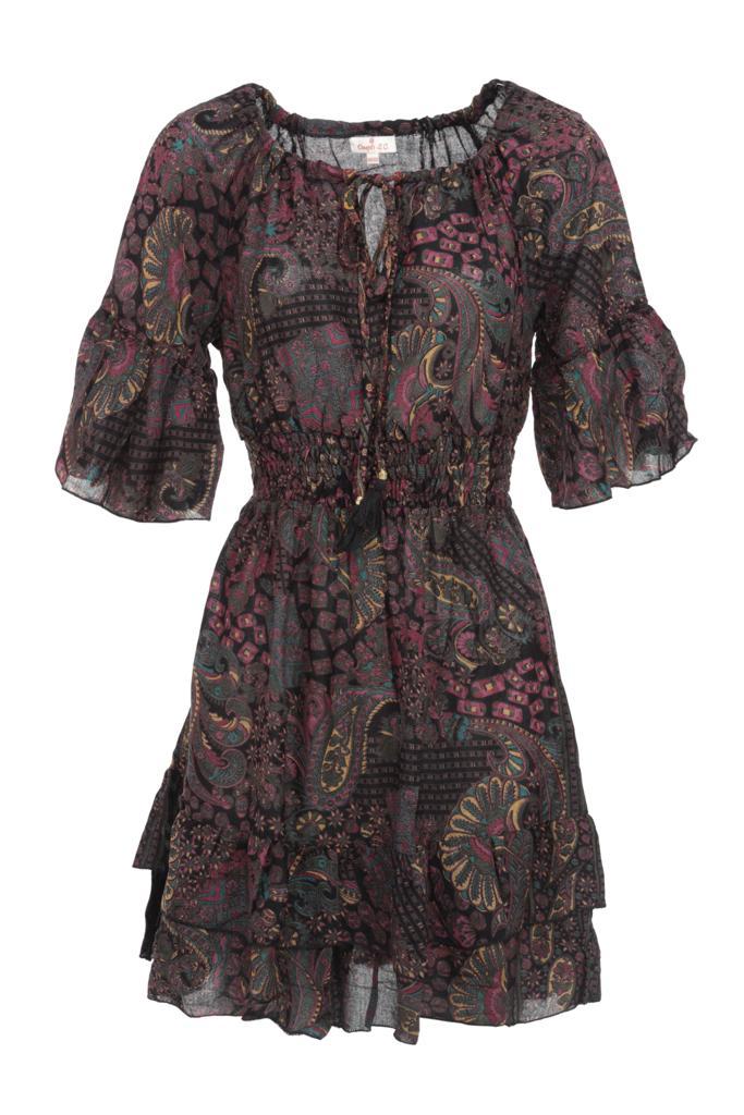 Robe courte cintrée à la taille bohème 3