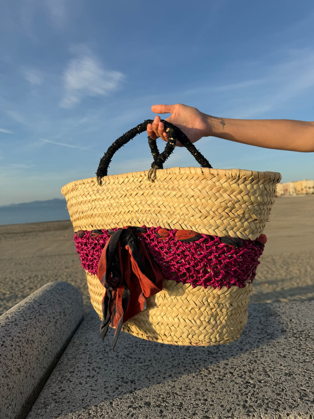 Panier « noeud soyeux »