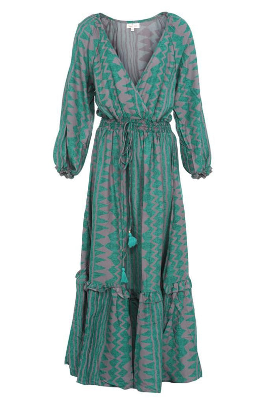 Robe longue menthe l’eau bohème