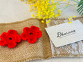 Couvre boutonnière fleurs crochet
