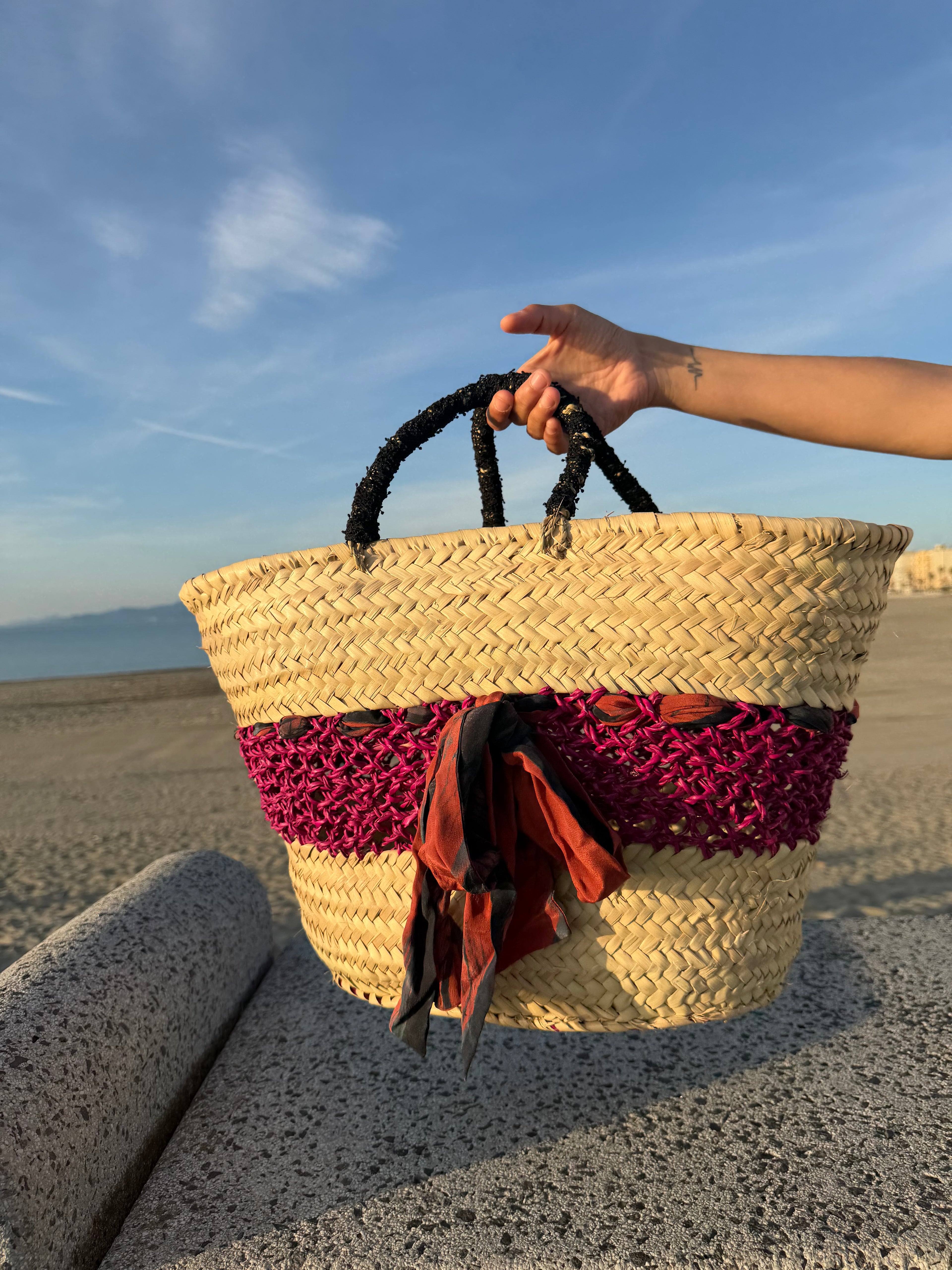 Panier « noeud soyeux »