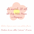 « atelier bijoux enfant »Mardi 20 octobre chez Petite Pousse à Perpignan à 16h