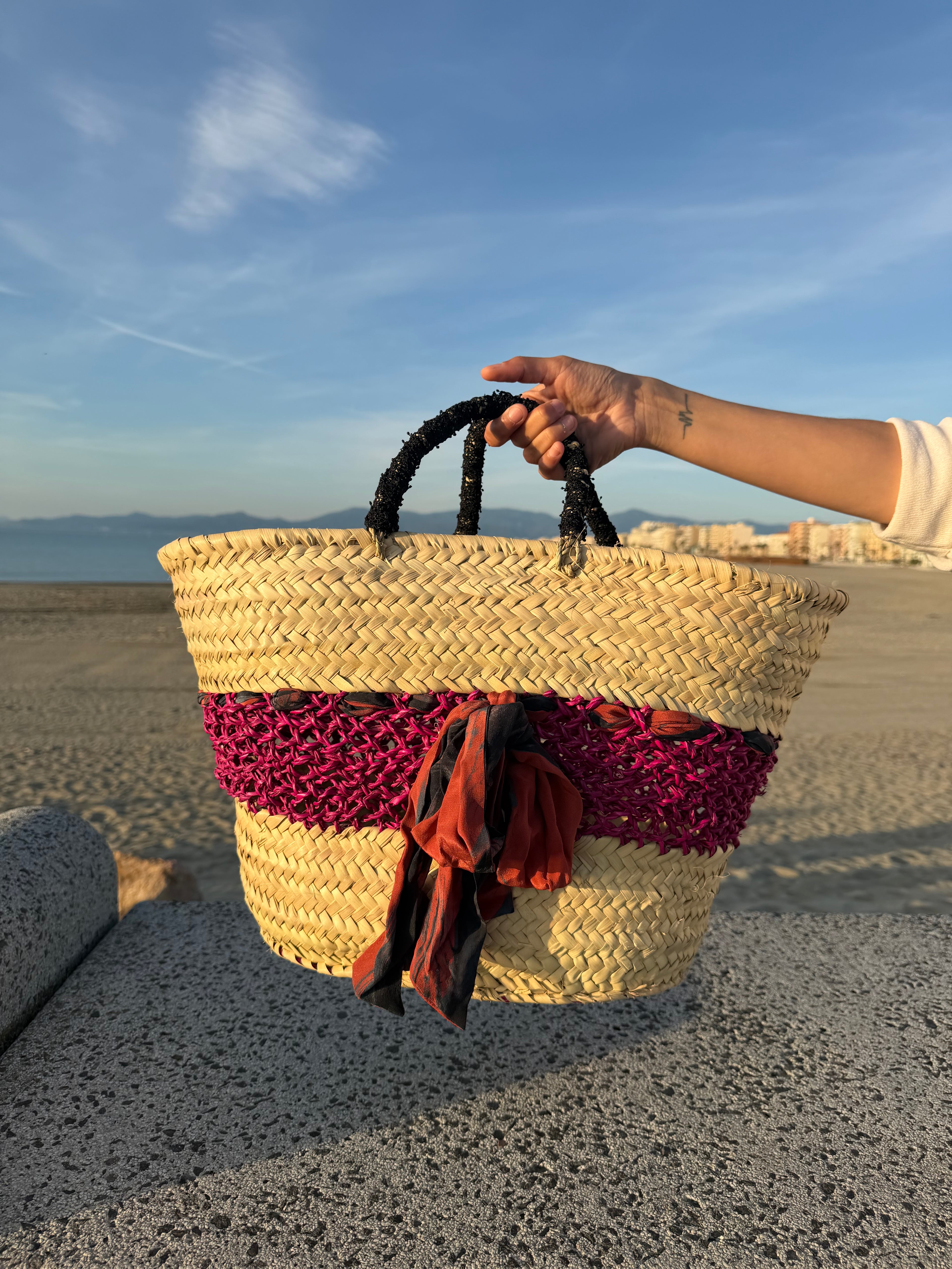 Panier « noeud soyeux »