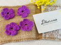 Couvre boutonnière fleurs crochet