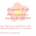 « atelier peinture sur vêtement » Samedi 31 octobre chez Déco Deci Dela à Perpignan à 10h30