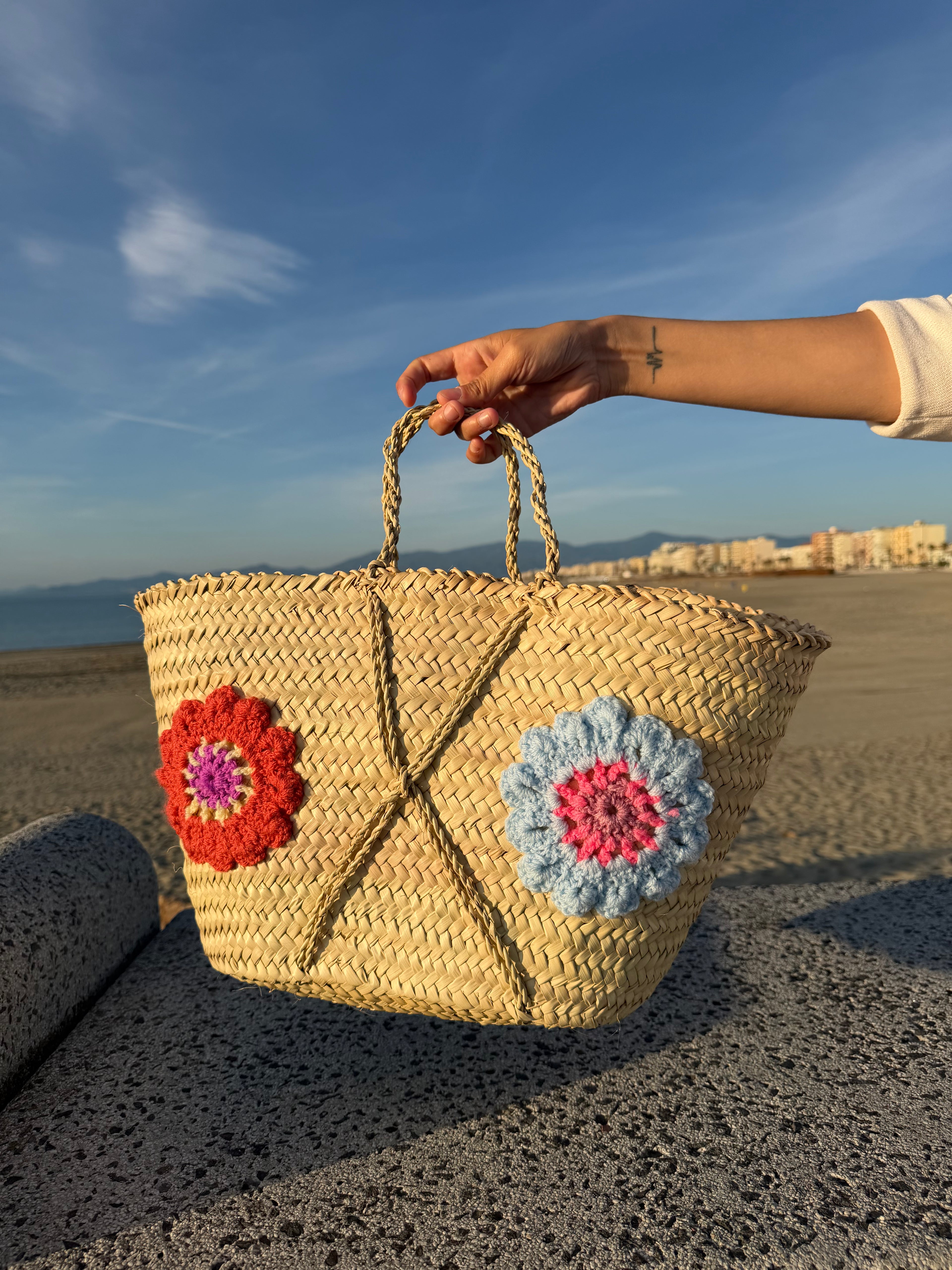 Panier double face flower