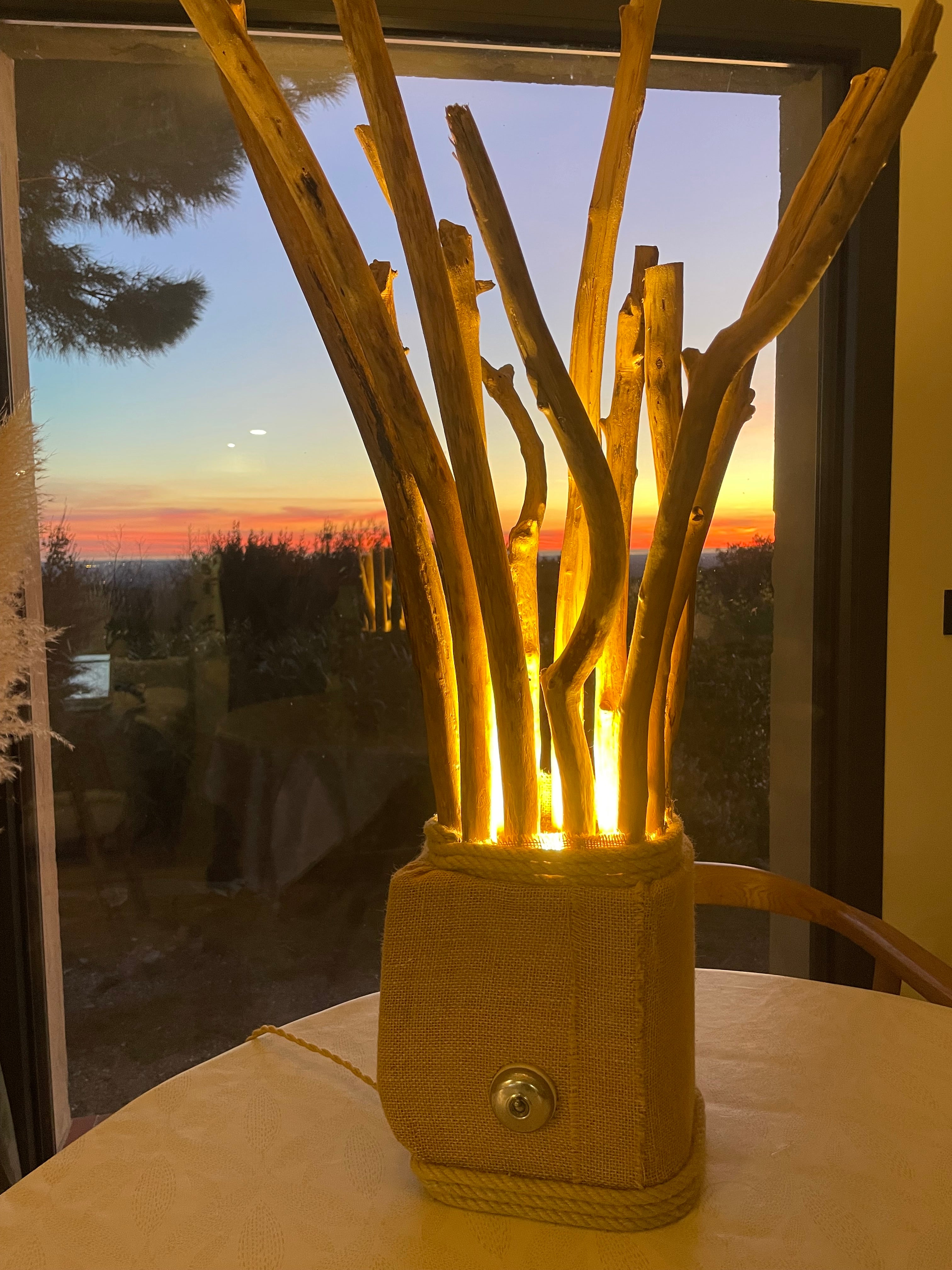 Lampe Bois Flotté
