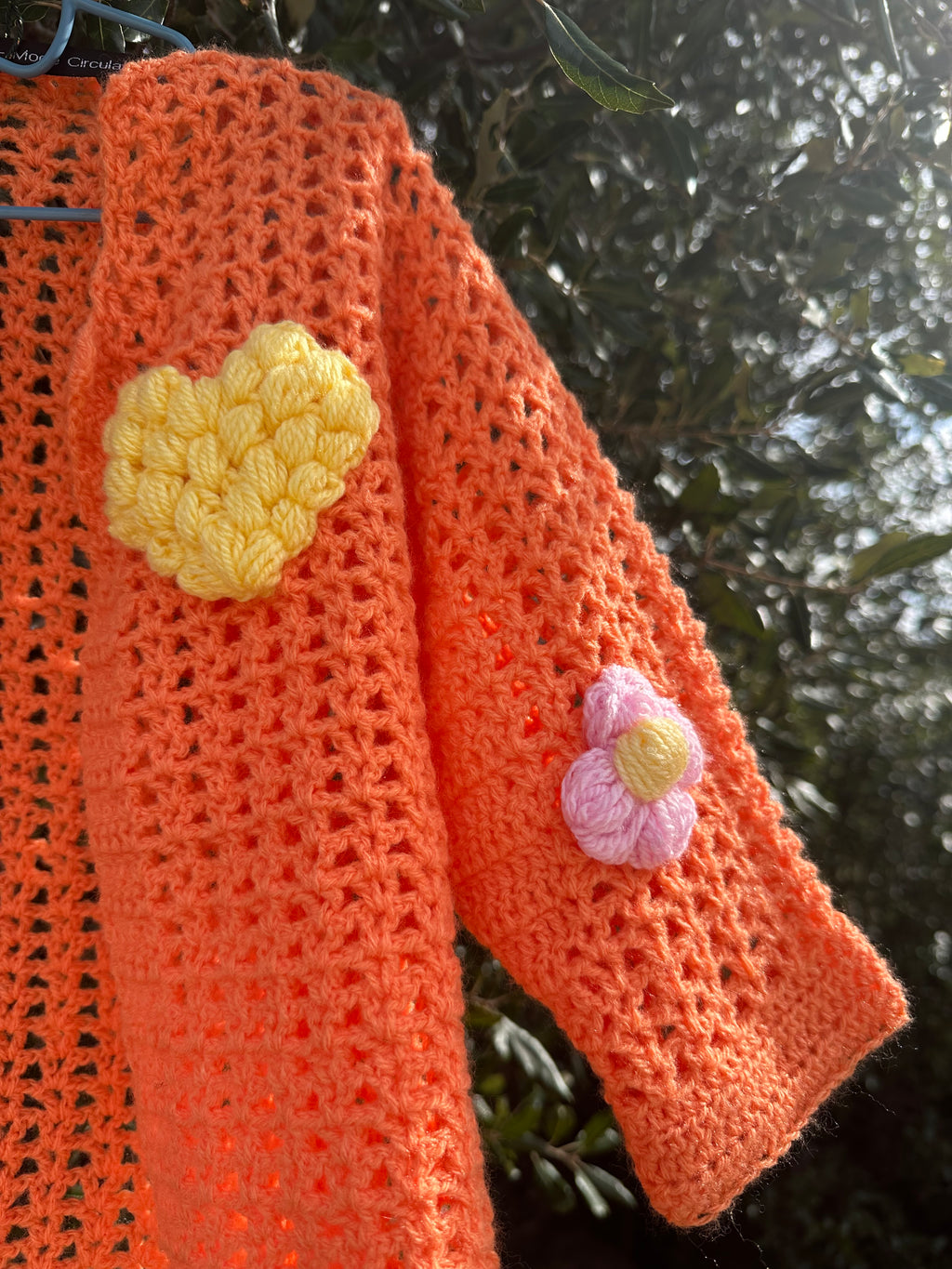 Veste Orange Fleur & Coeur
