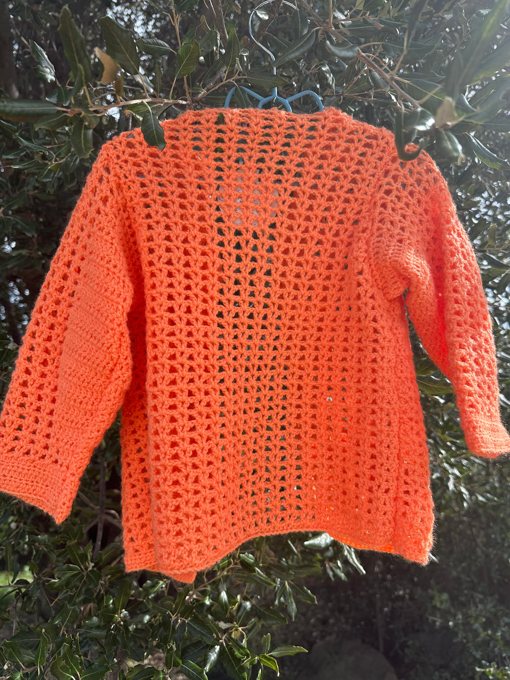 Veste Orange Fleur & Coeur