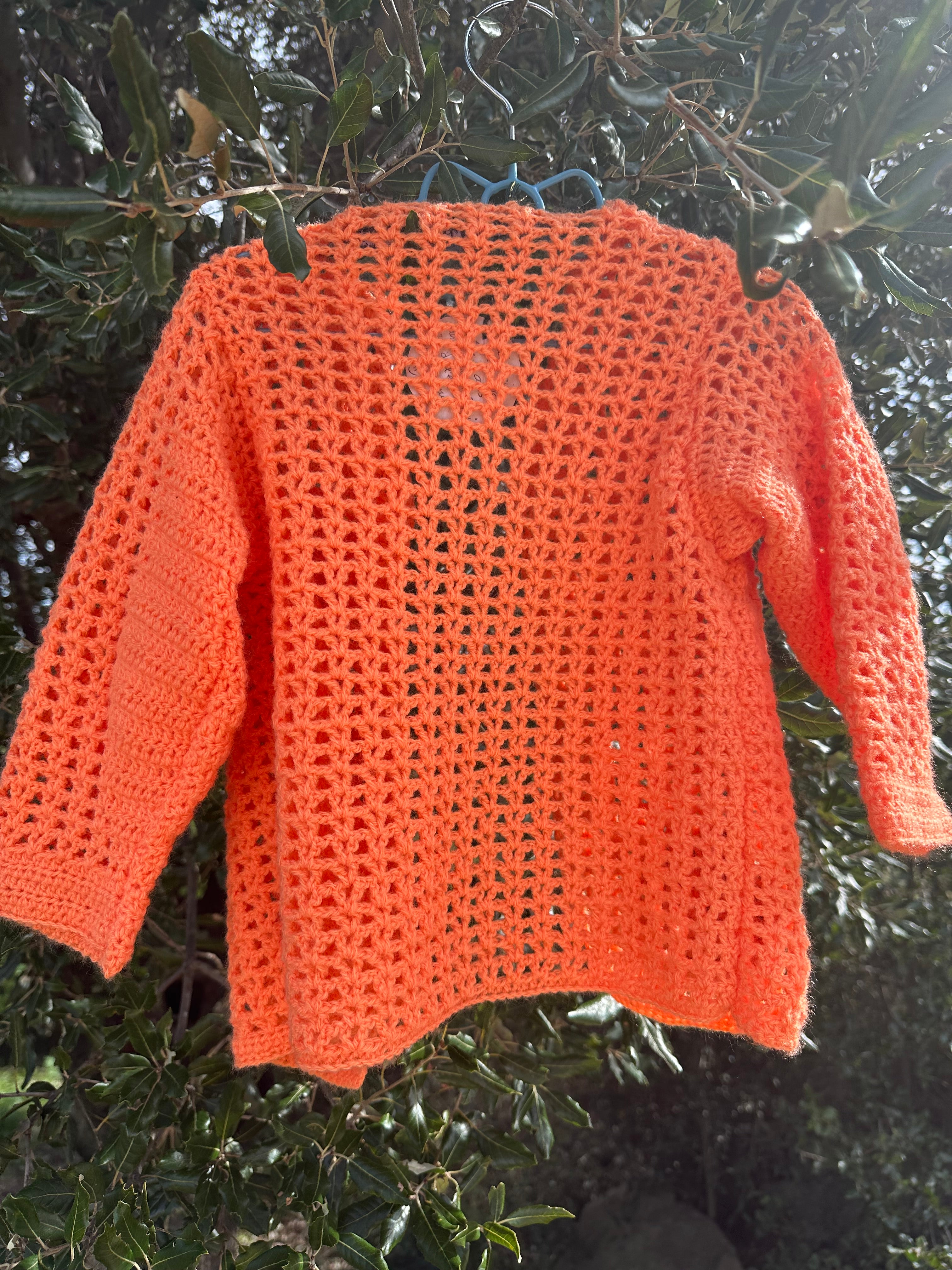 Veste Orange Fleur & Coeur