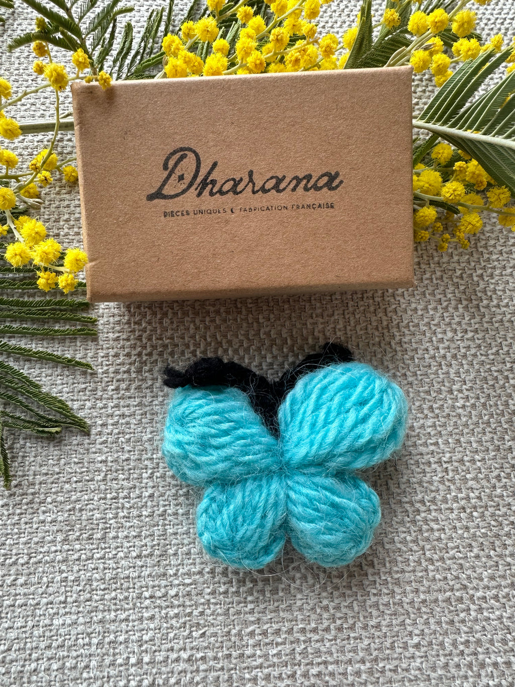 Broche Papillon Turquoise