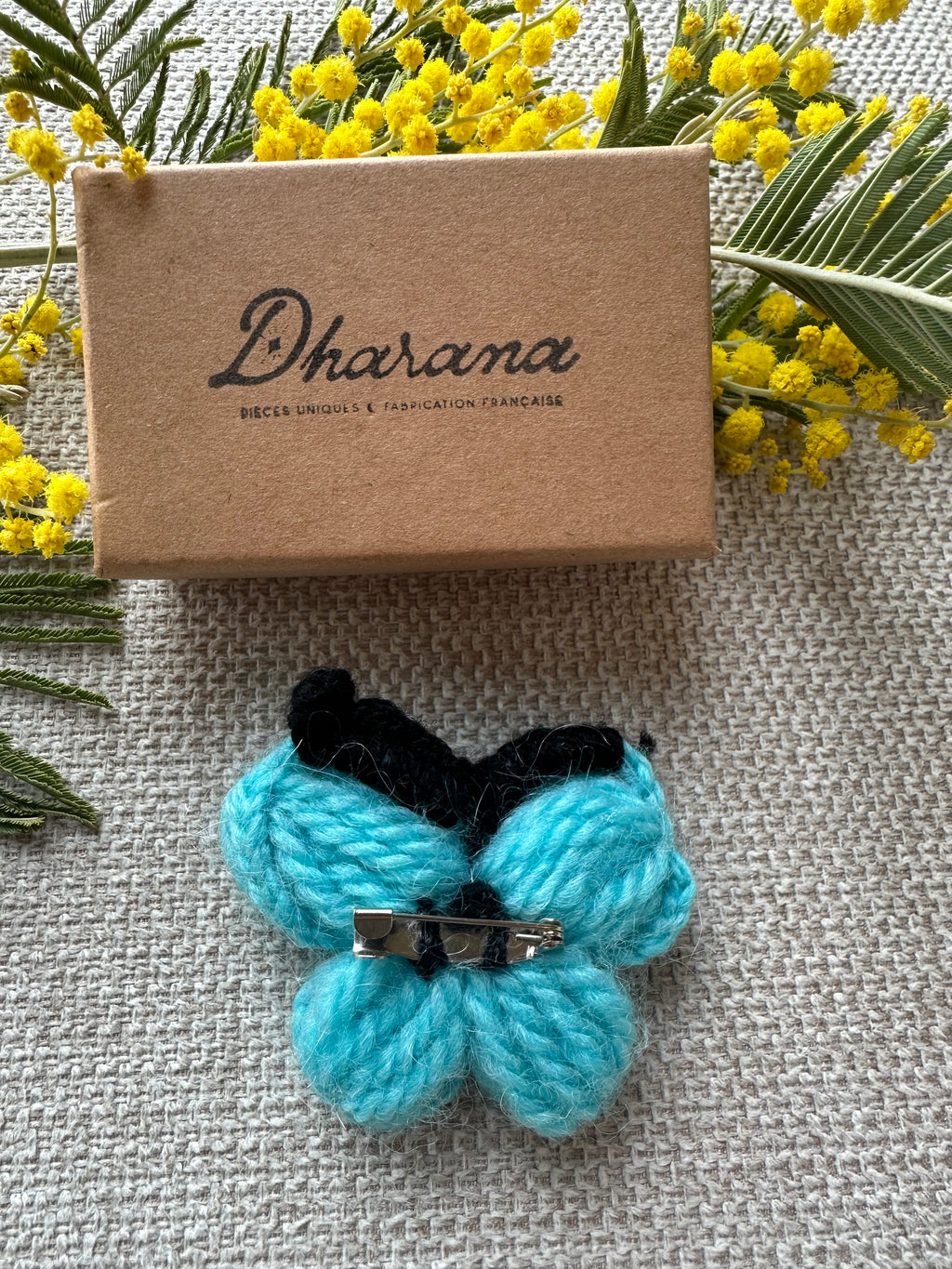 Broche Papillon Turquoise