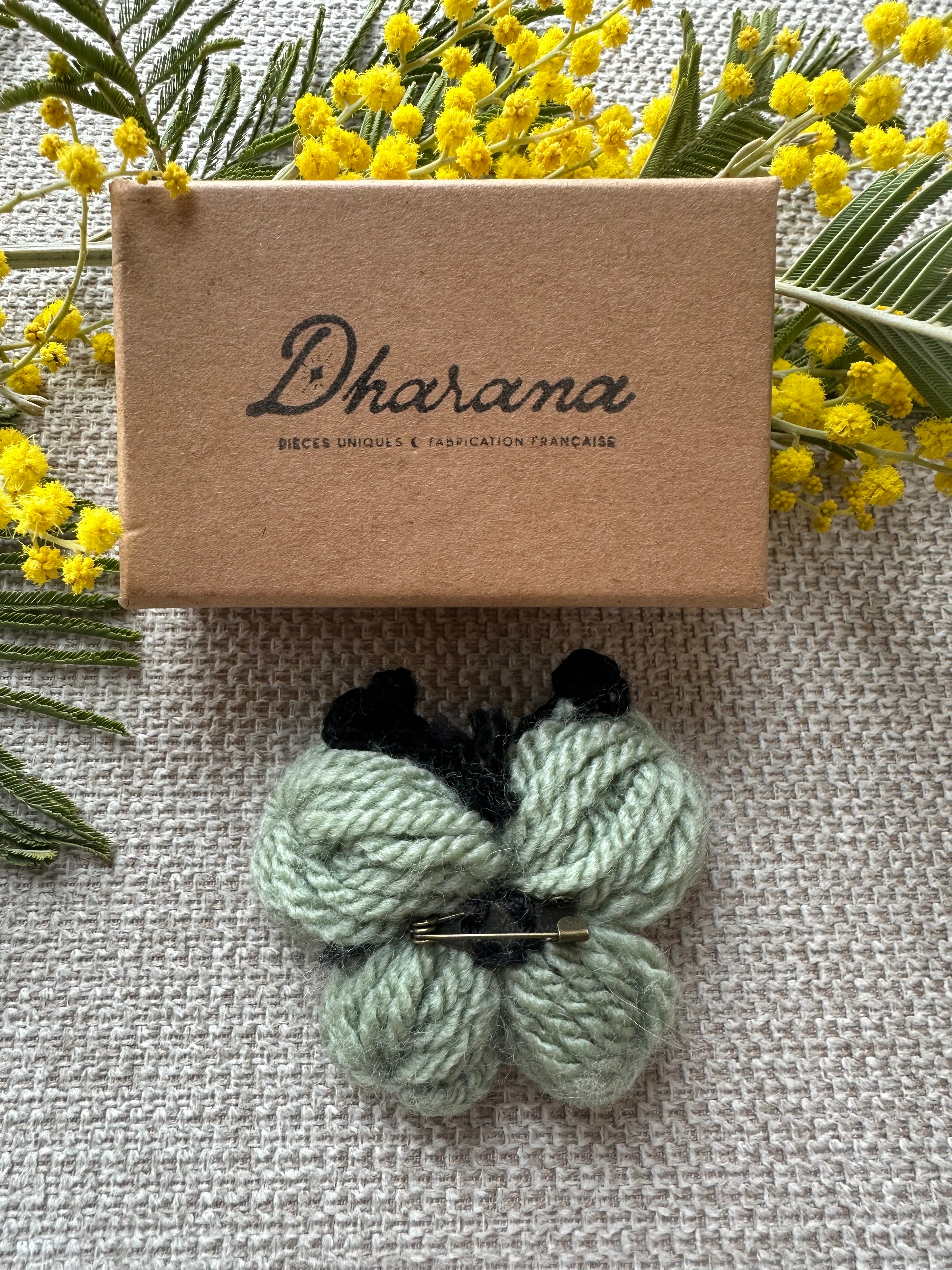 Broche Papillon Vert D'eau