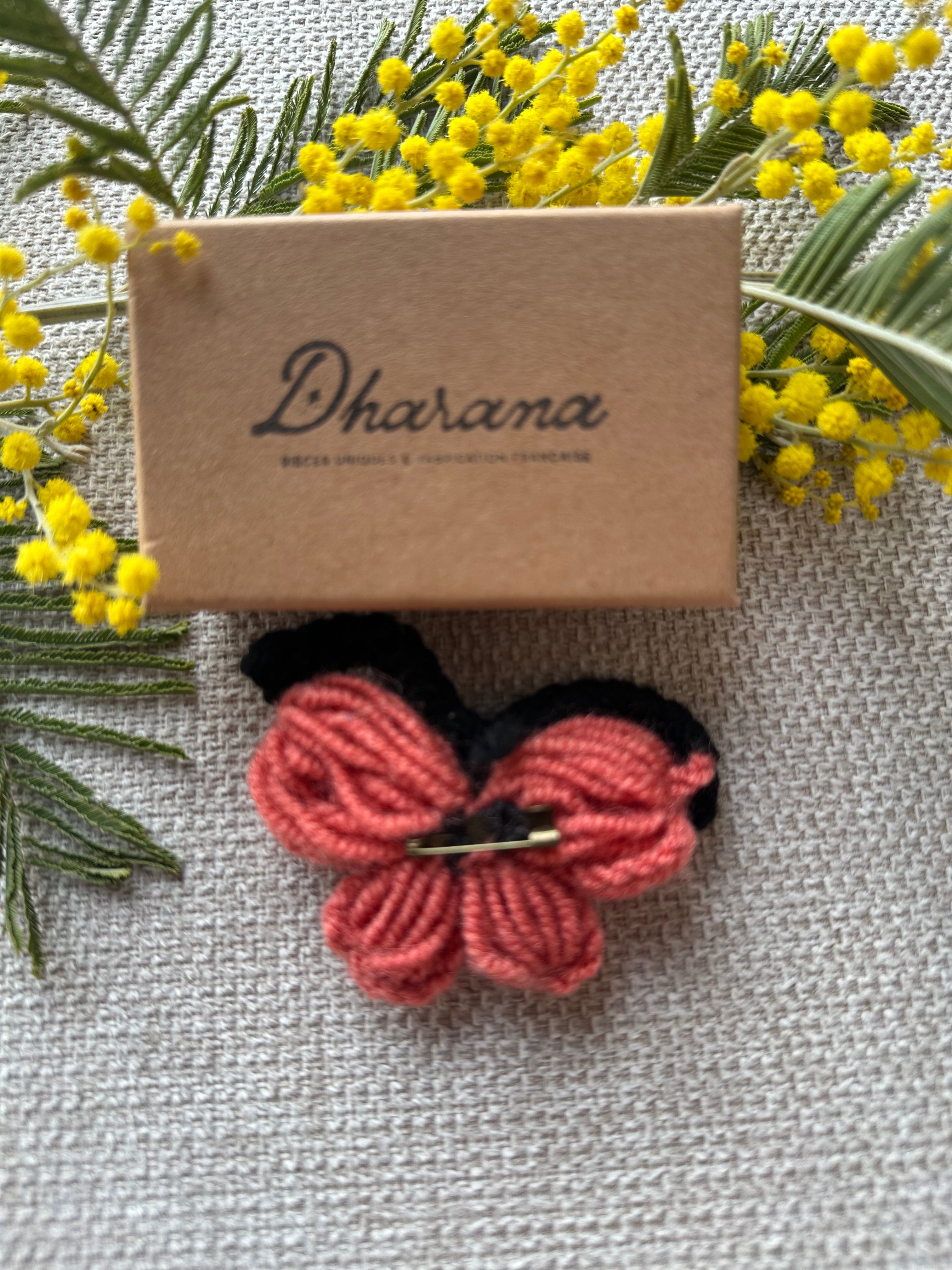 Broche Papillon Rose 2