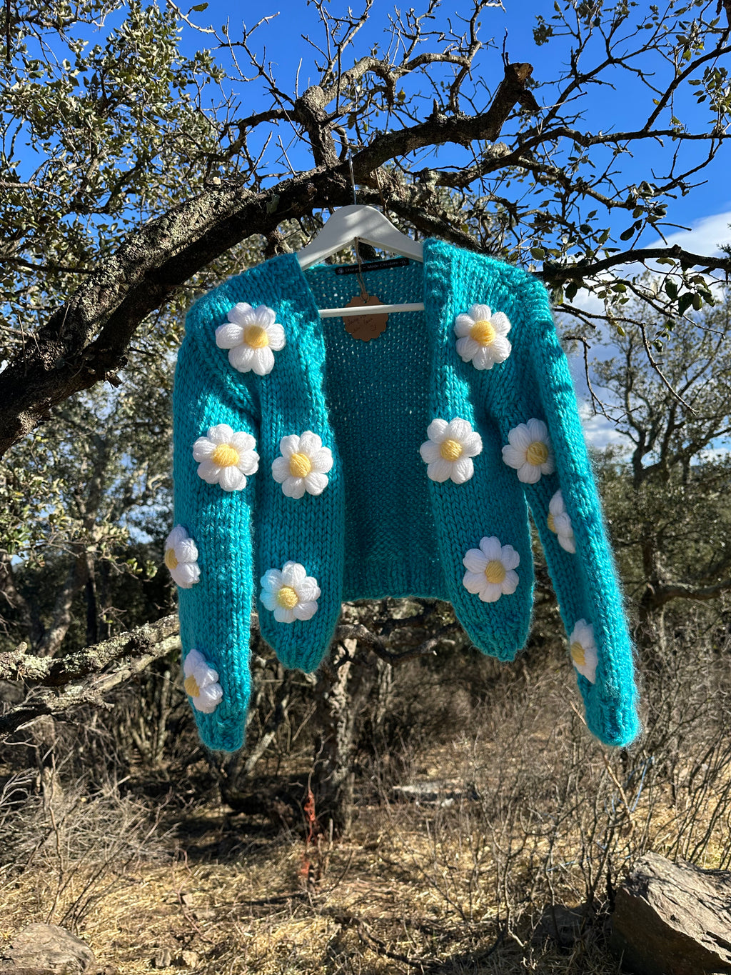 Veste Turquoise Fleur