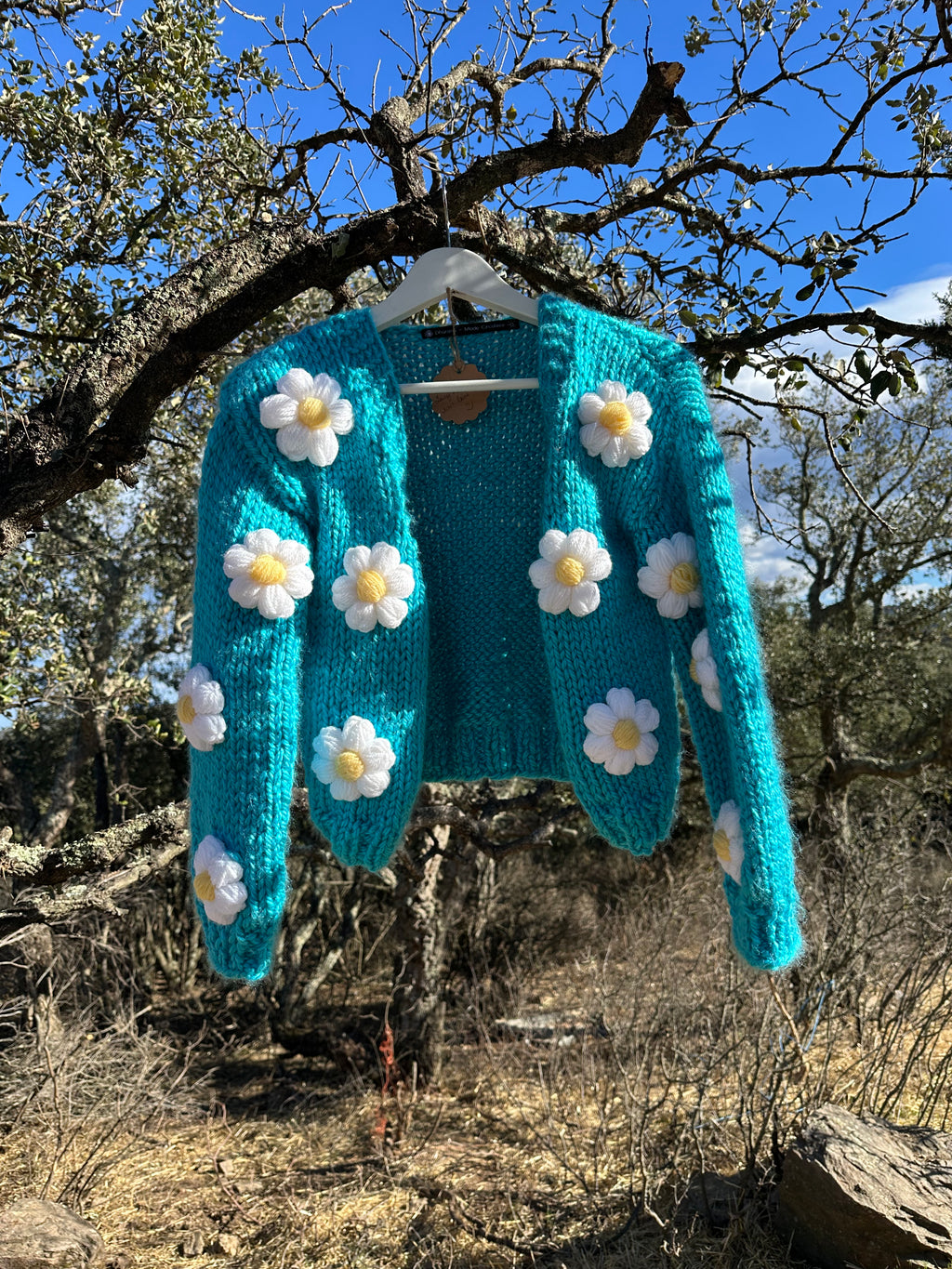 Veste Turquoise Fleur