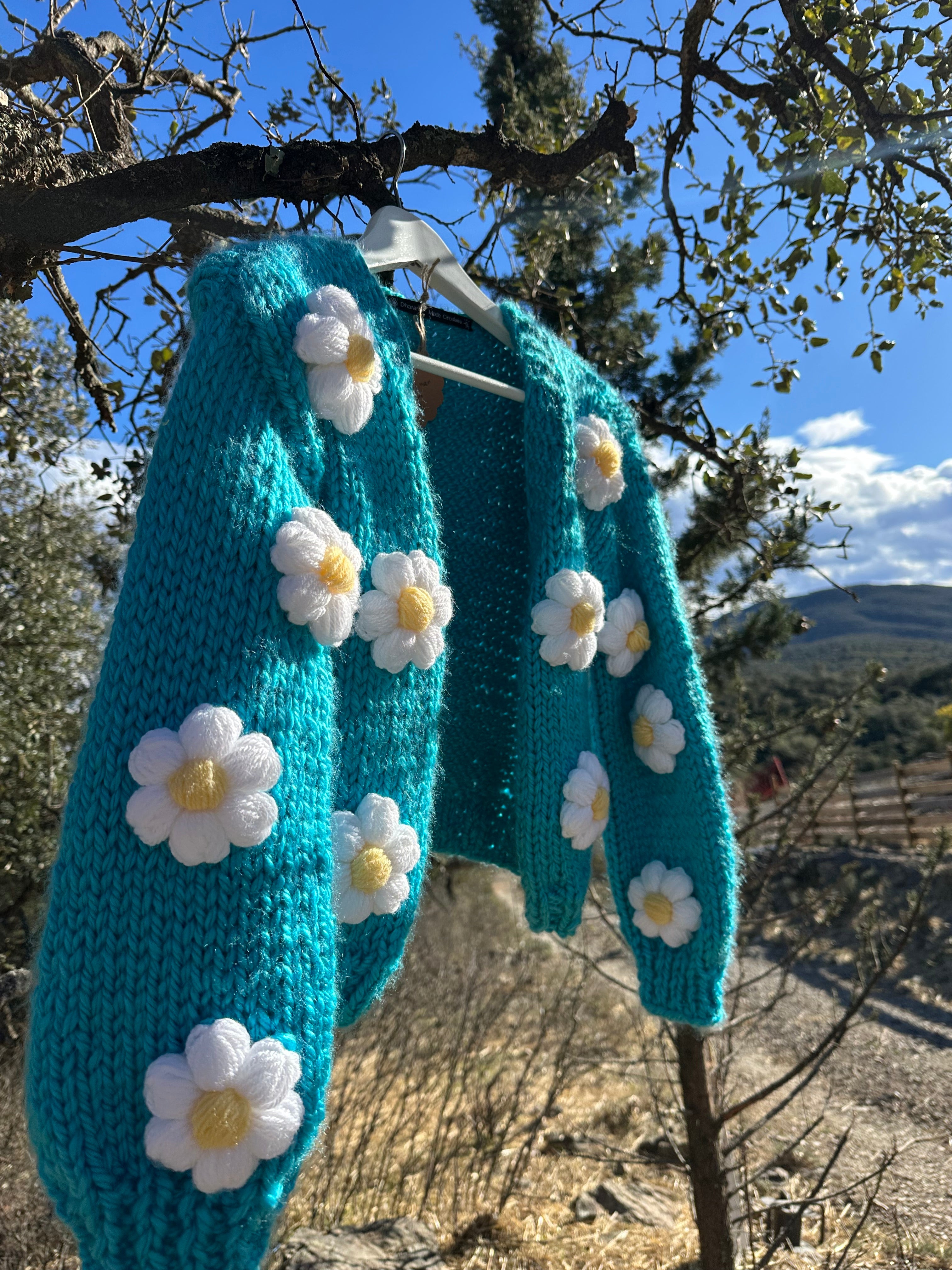 Veste Turquoise Fleur