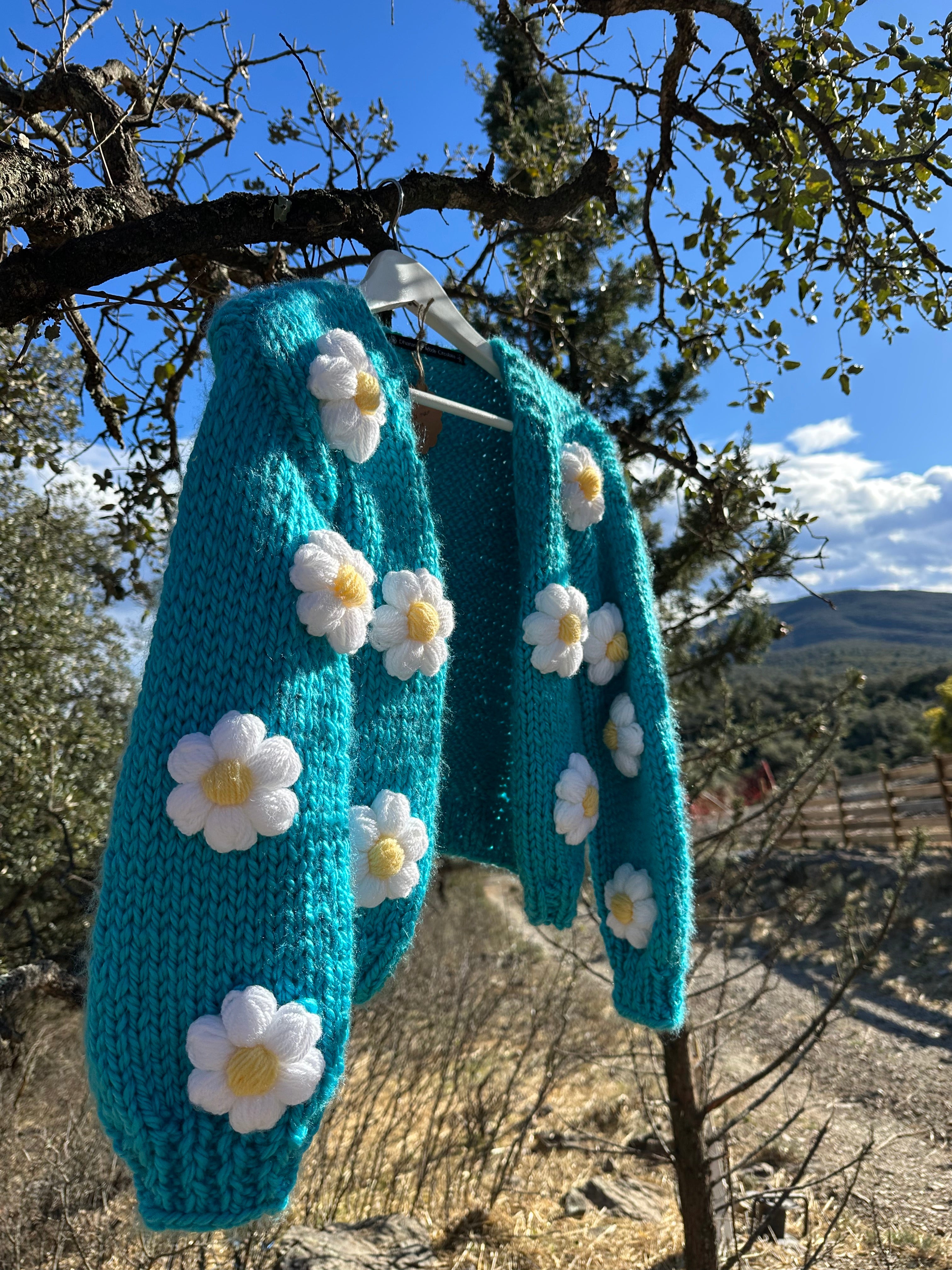 Veste Turquoise Fleur