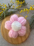 Broche marguerite moyenne rose