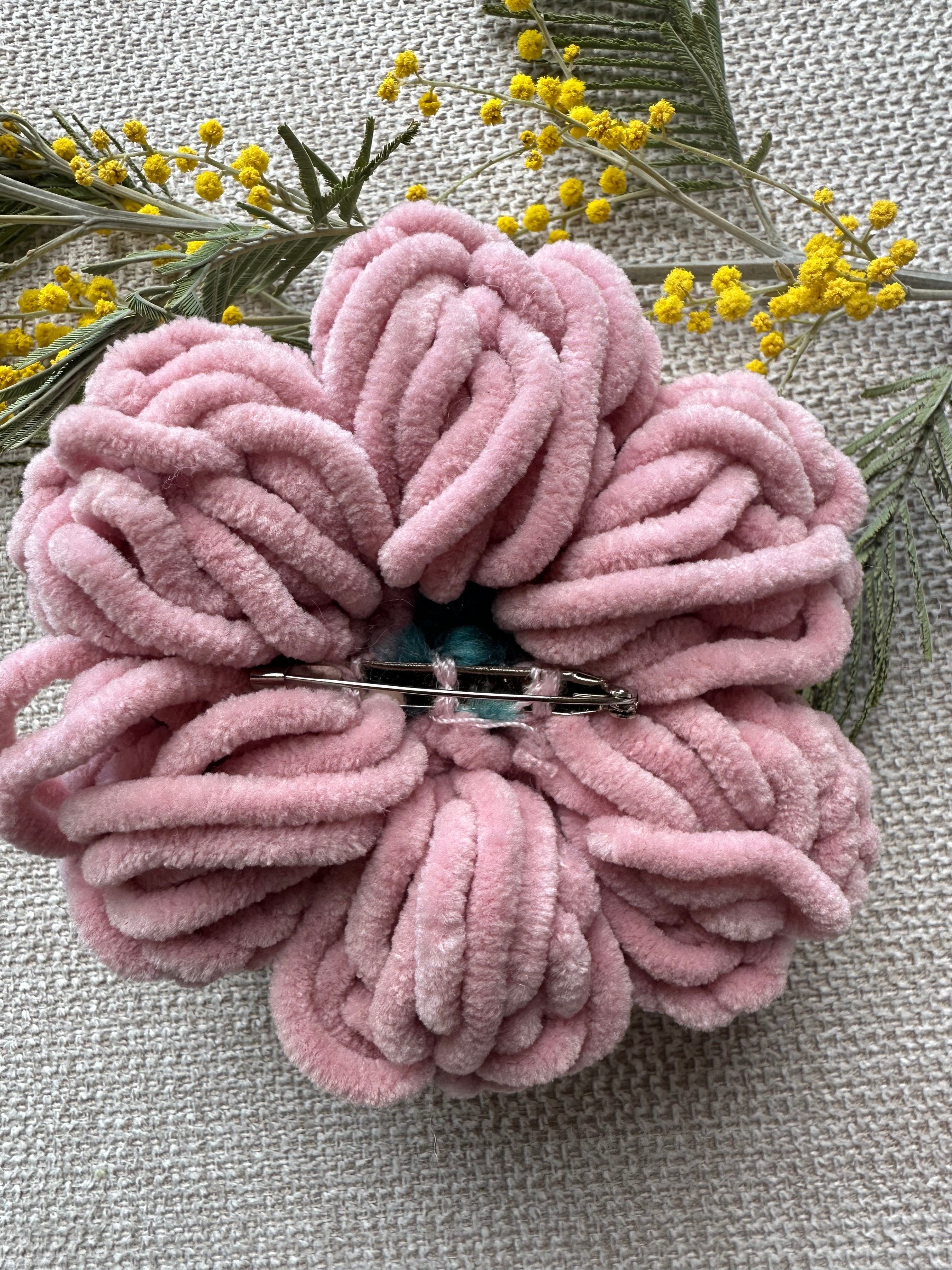 Broche Rose & Bleu