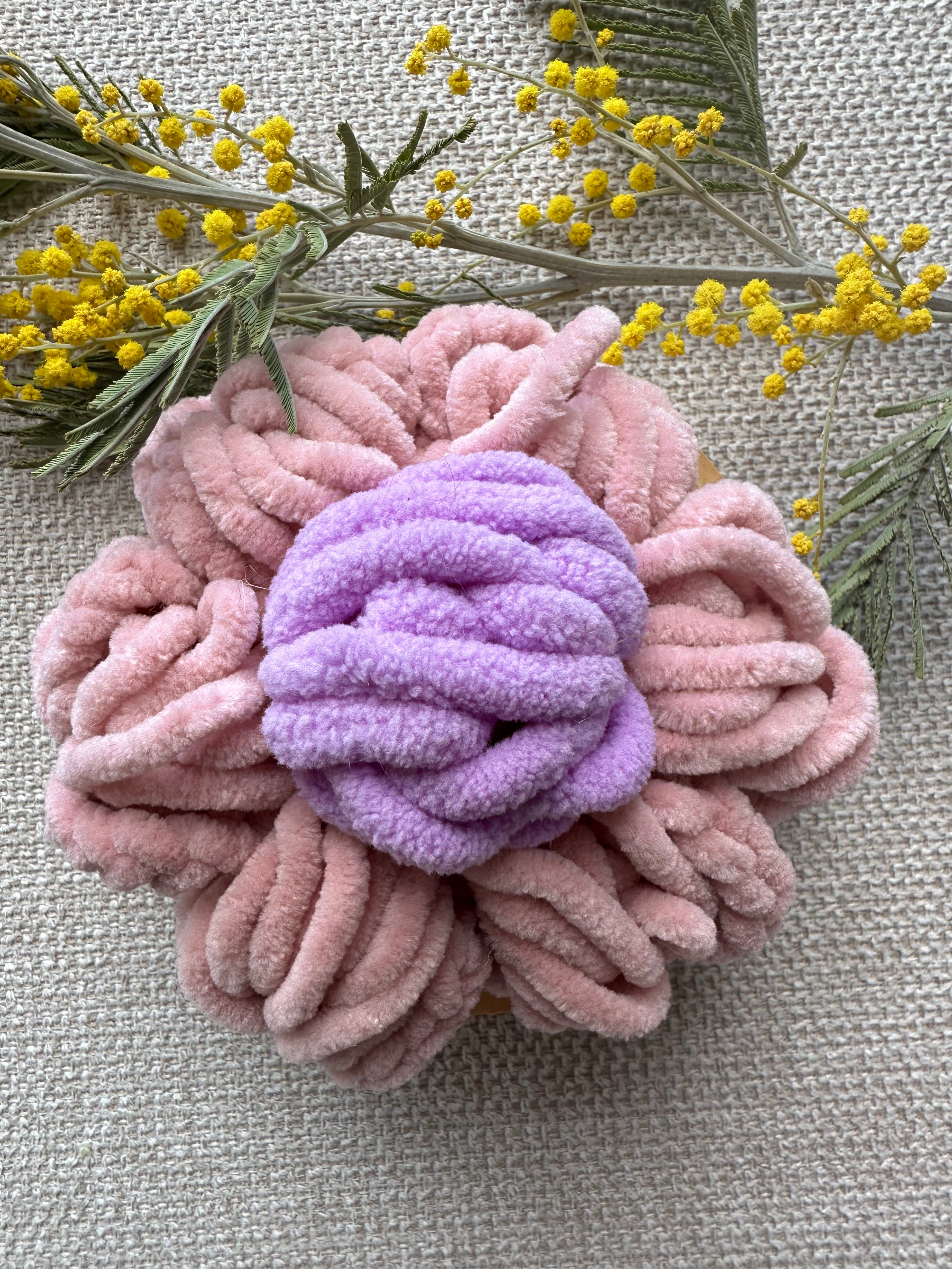 Broche Rose & Mauve