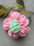 Broche Rose & Vert