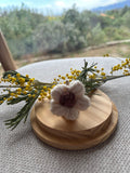 Bague Fleur Créme & Marron