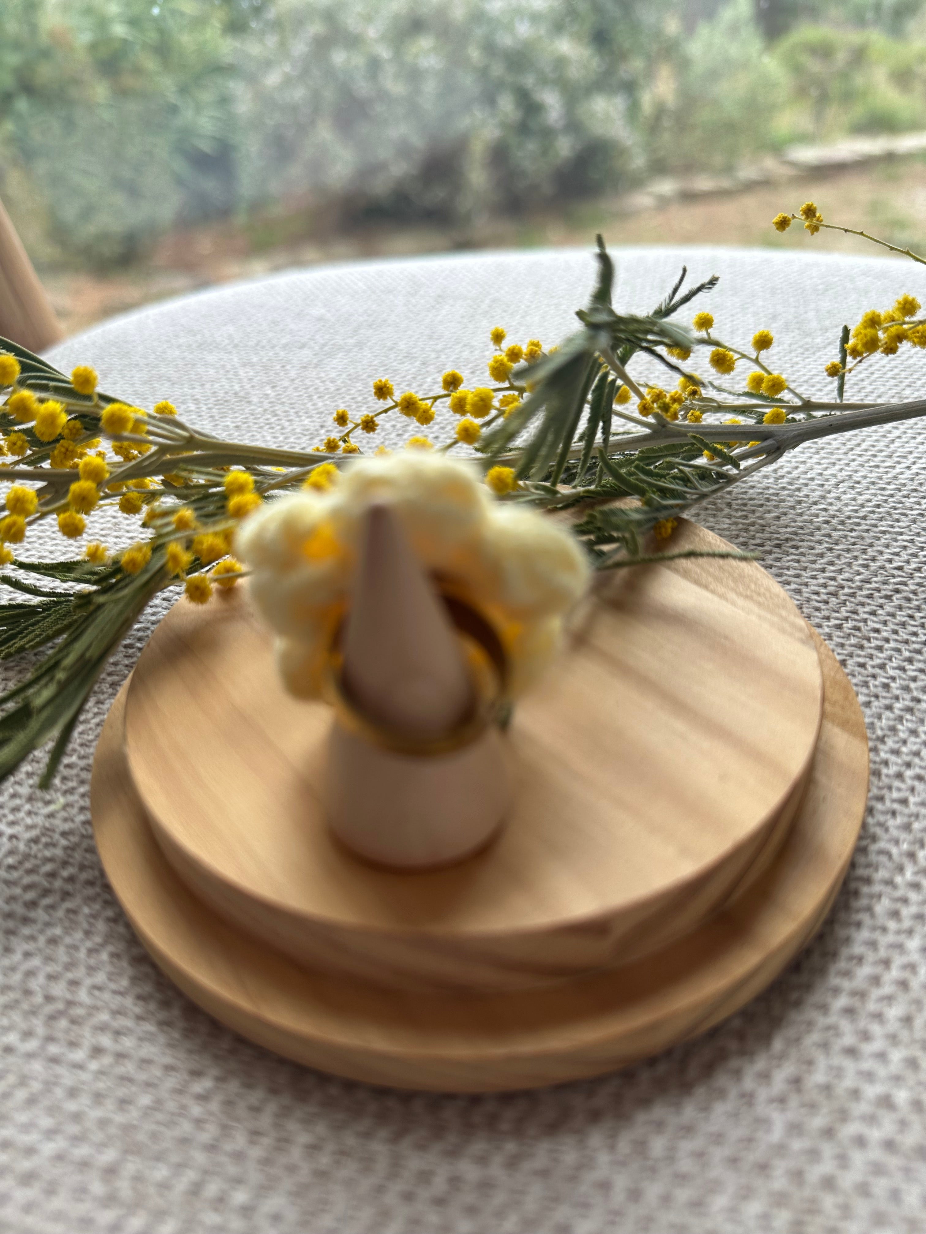Bague Fleur Jaune & Orange