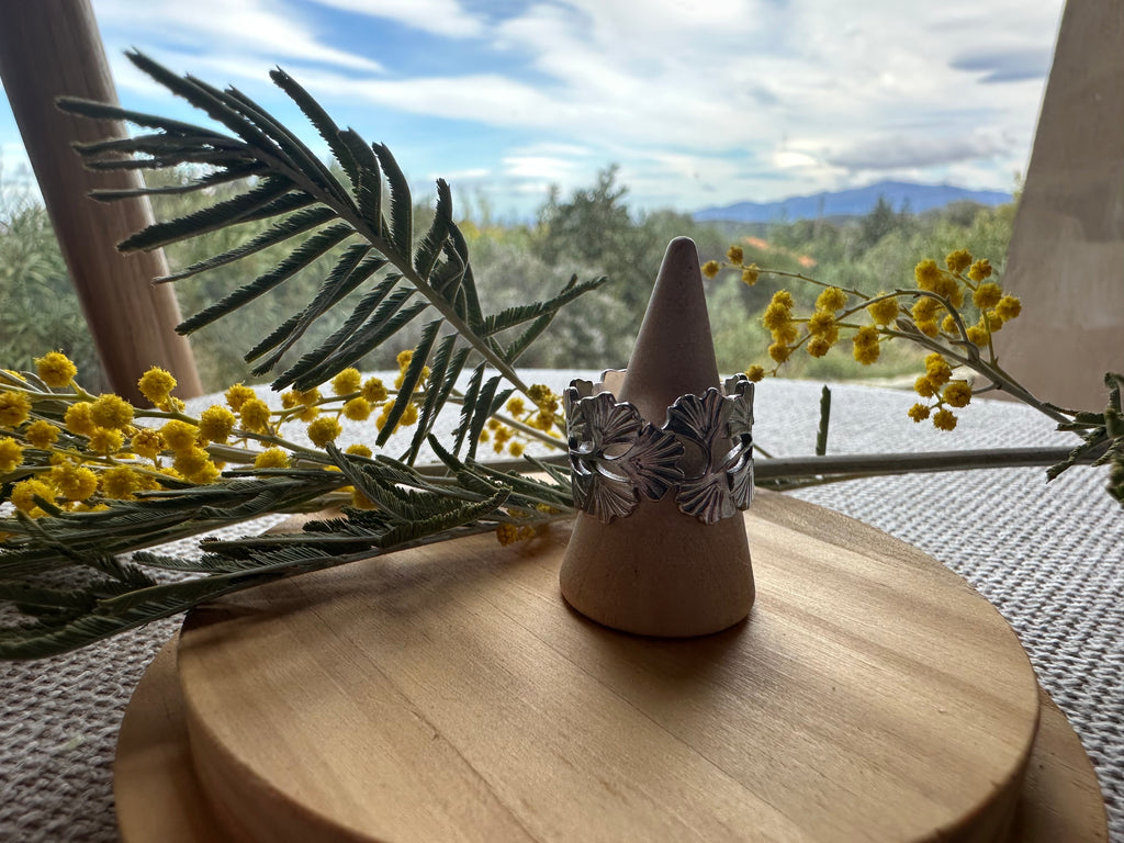 Bague Argentée Ginkgo
