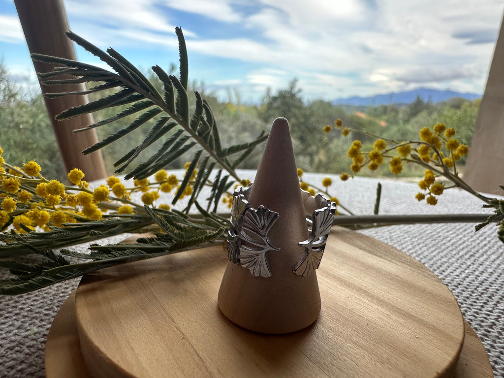 Bague Argentée Ginkgo