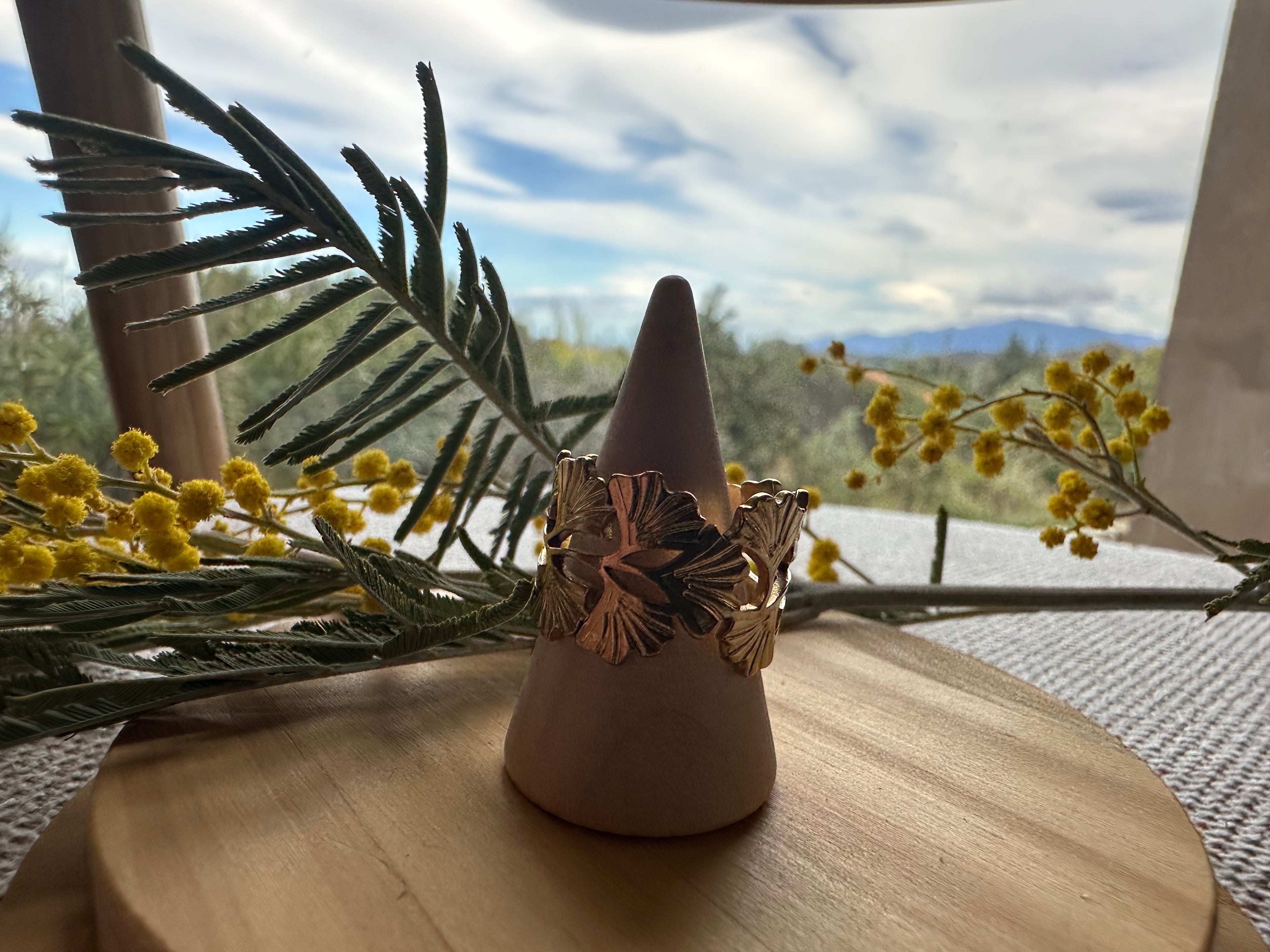 Bague Dorée Ginkgo