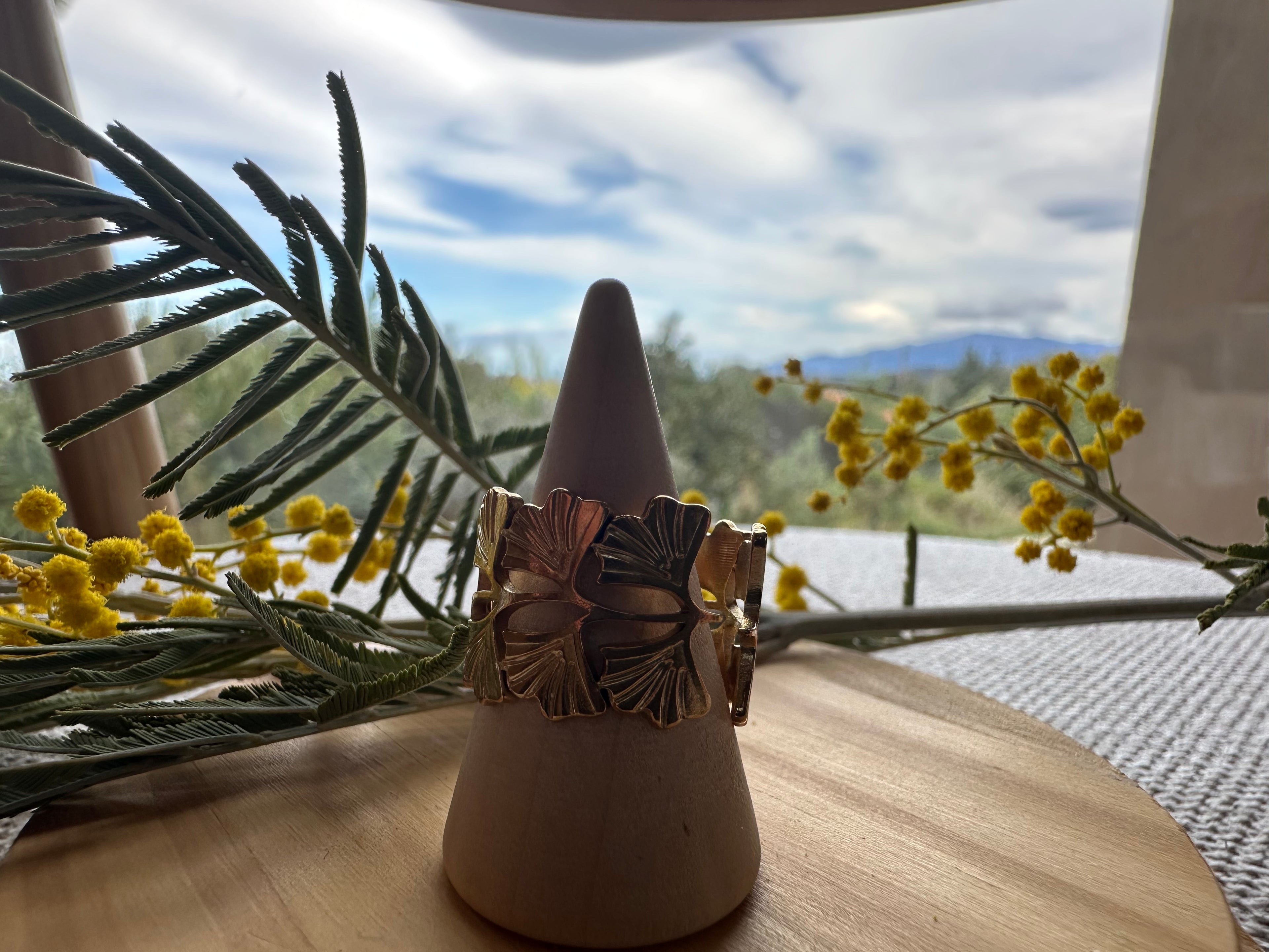 Bague Dorée Ginkgo