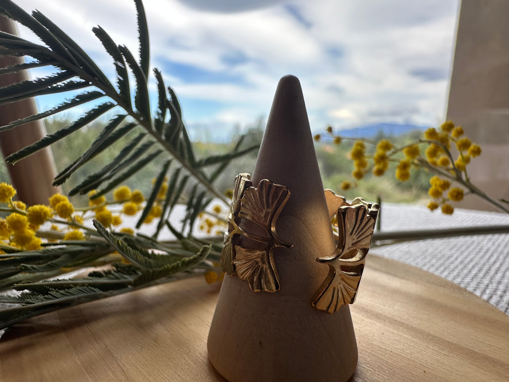 Bague Dorée Ginkgo