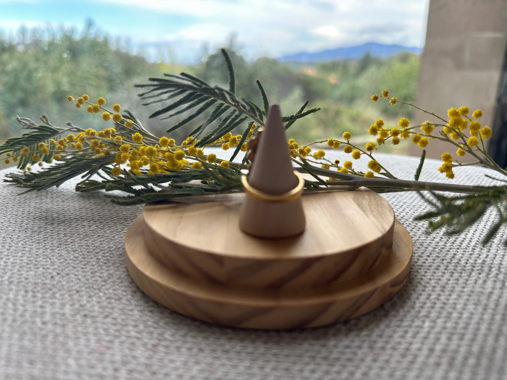 Bague Dorée Ginkgo Ouverte