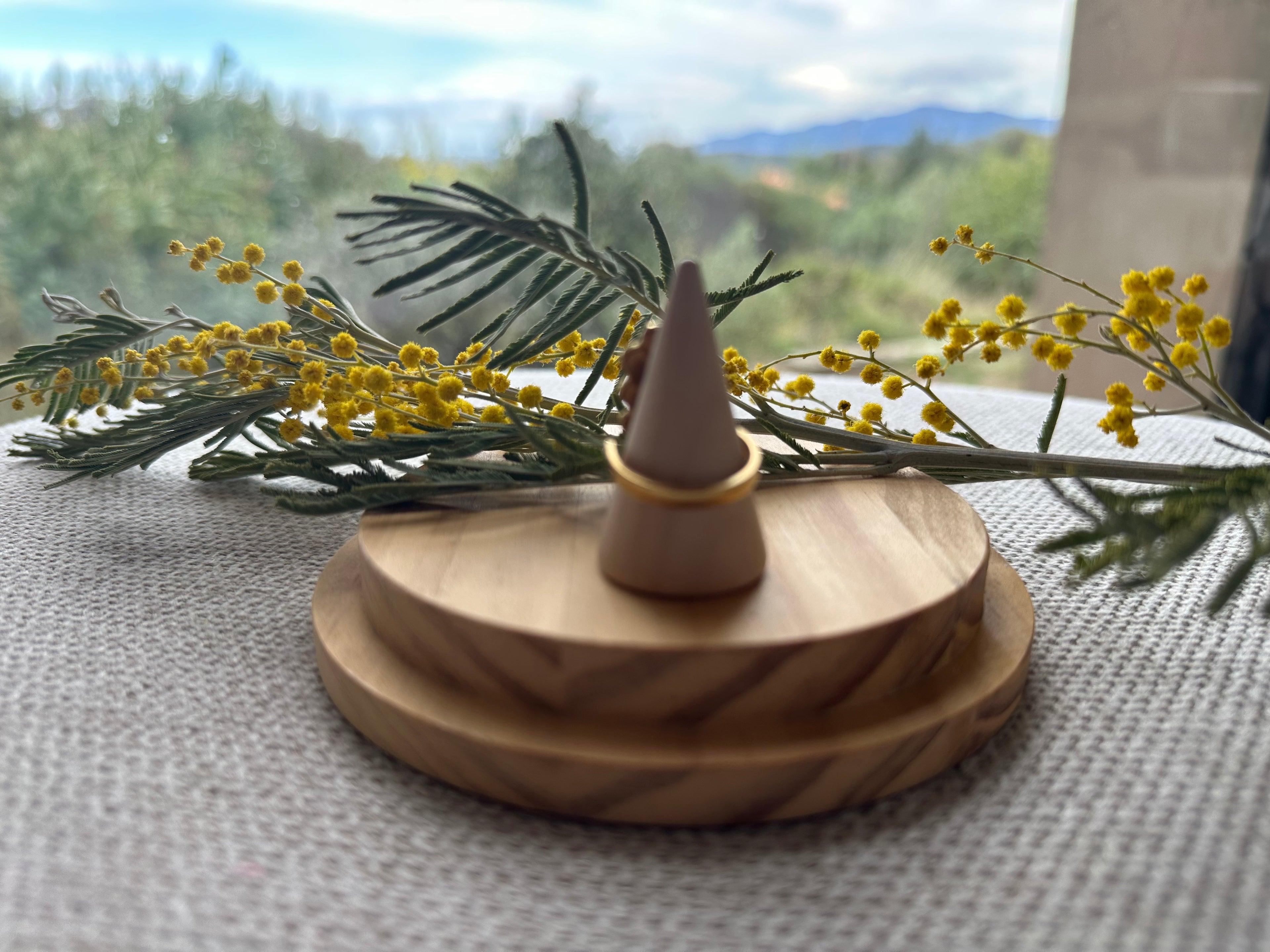 Bague Dorée Ginkgo Ouverte