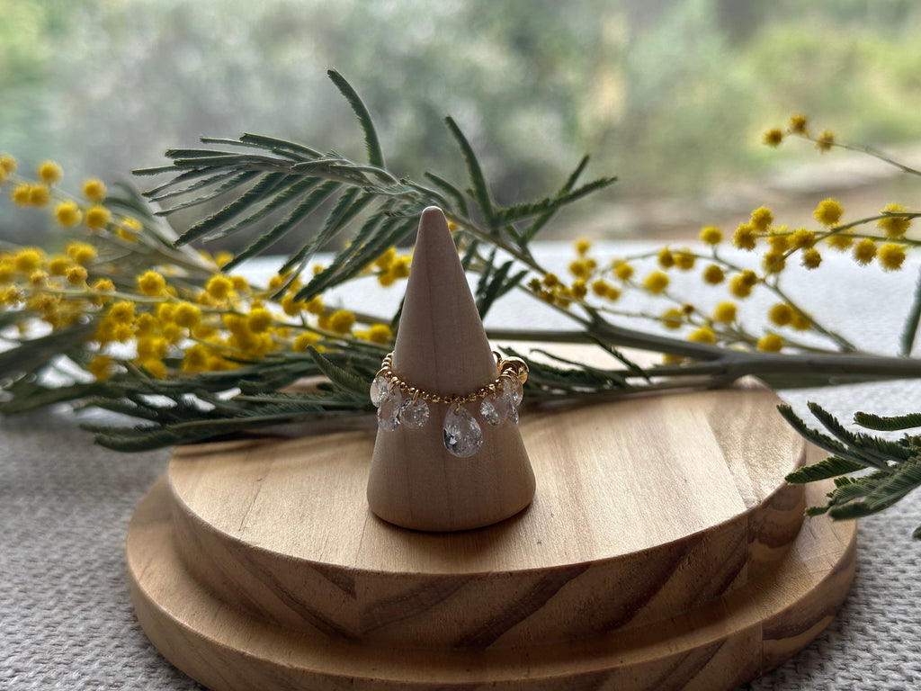 Bague Dorée Gouttes d'eau