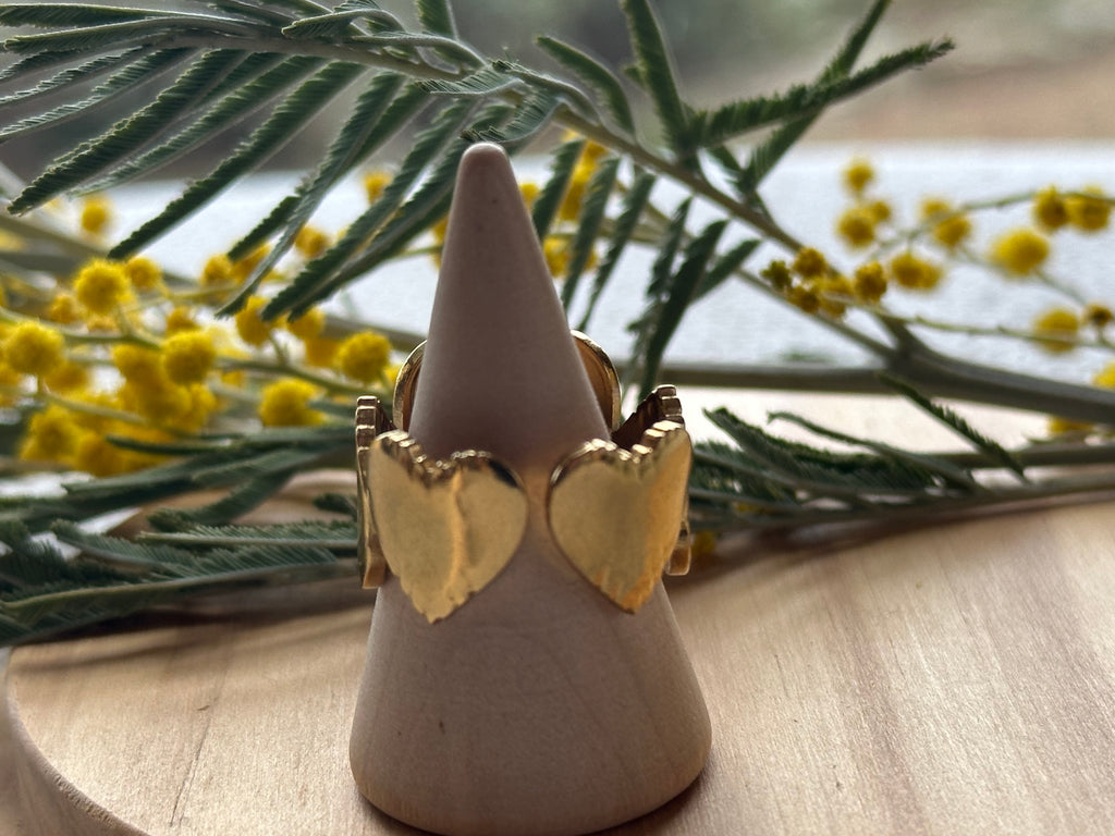 Bague dorée 4 Coeurs