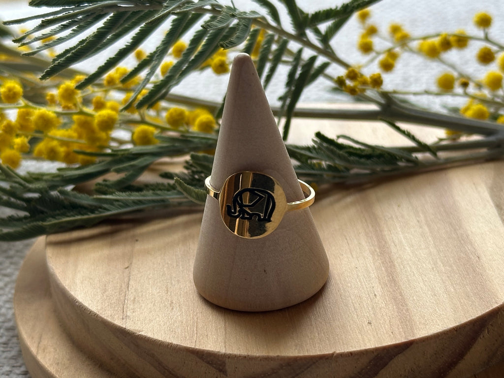 Bague Dorée Eléphant
