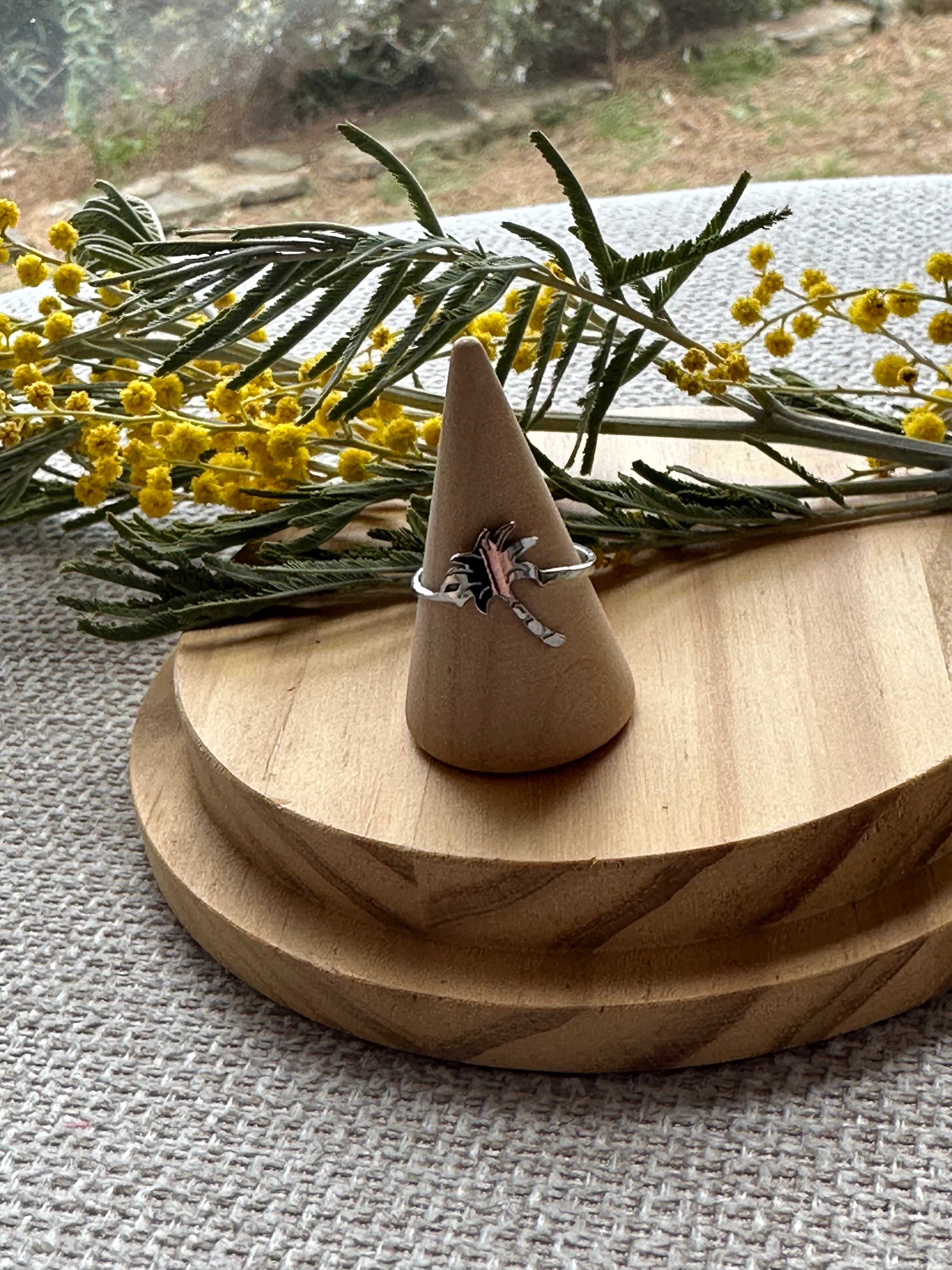 Bague Argentée Palmier