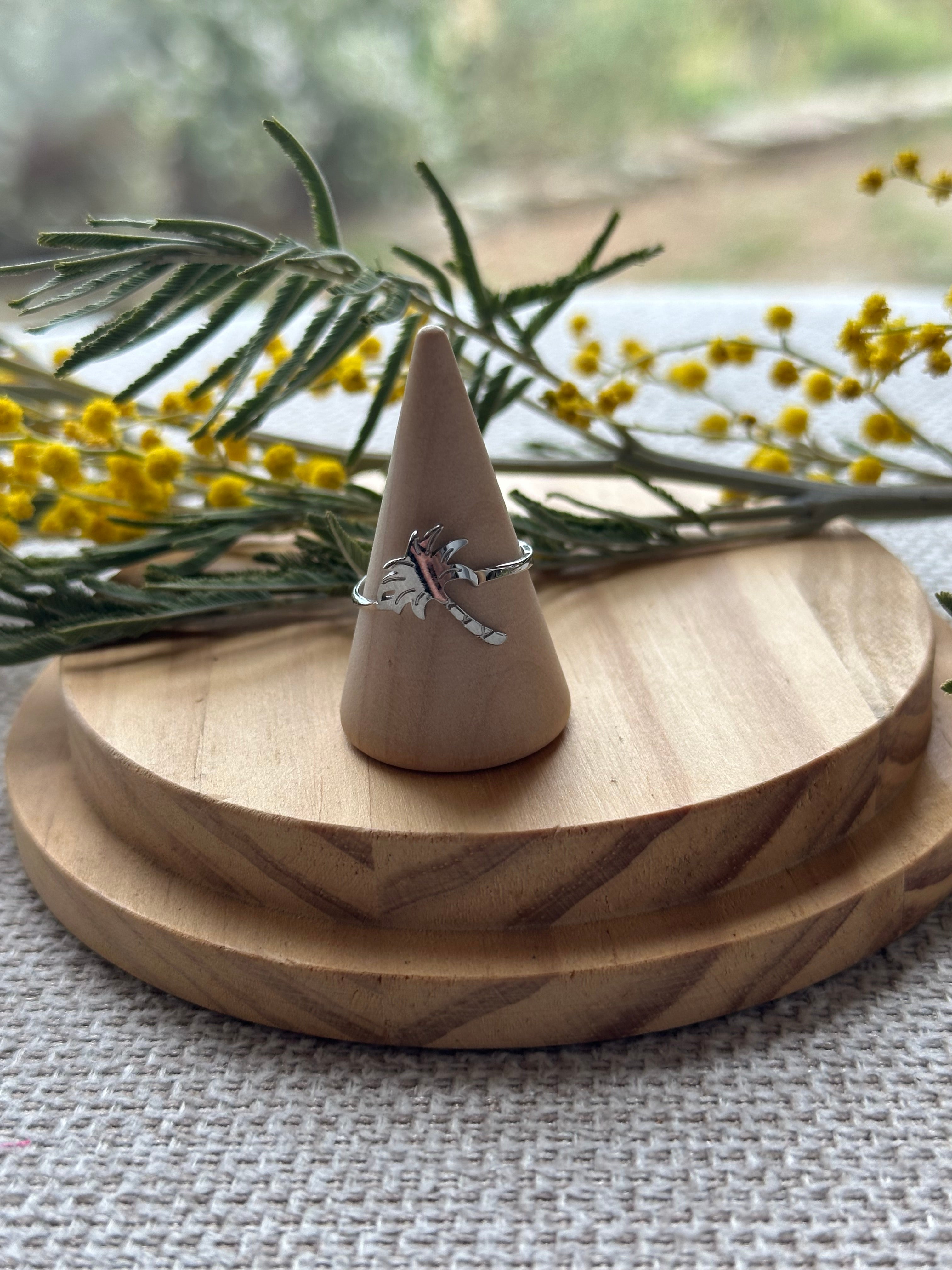 Bague Argentée Palmier