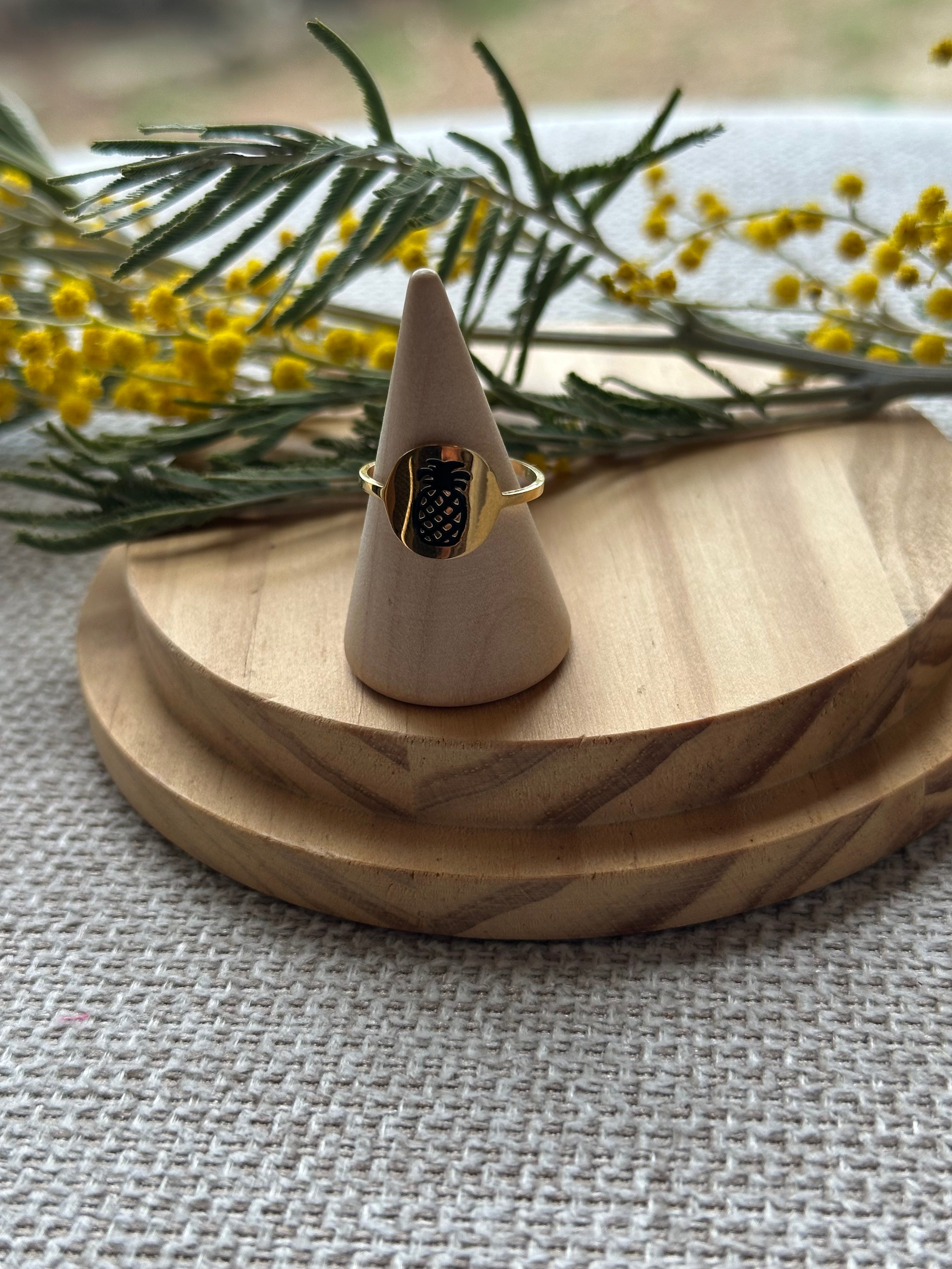 Bague Dorée Ananas